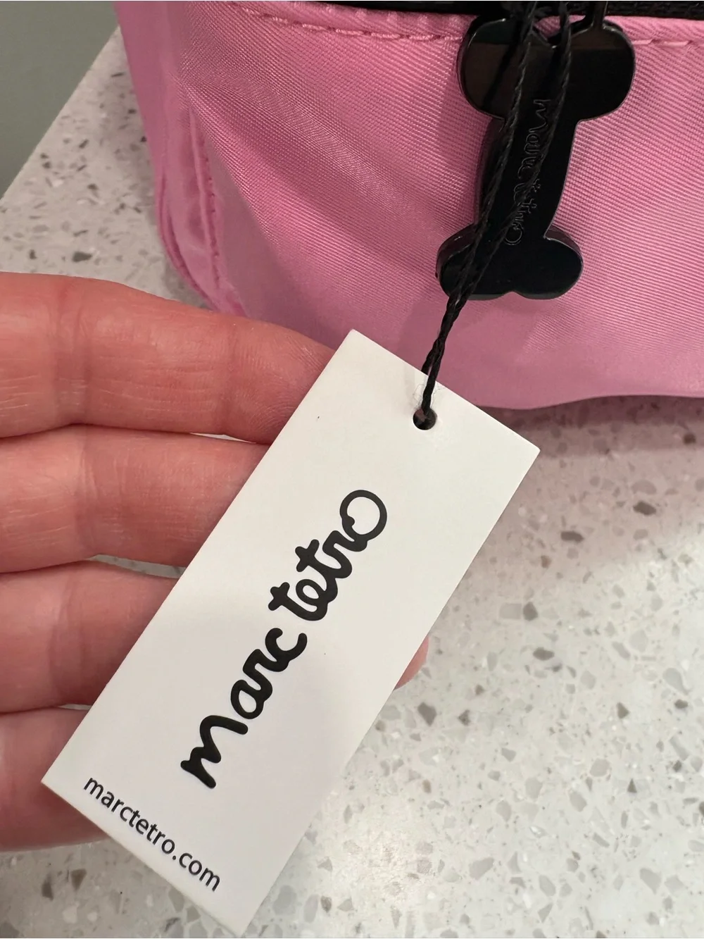 NWT Marc Tetro Mini Nylon Backpack Tuxedo Cat on Pink